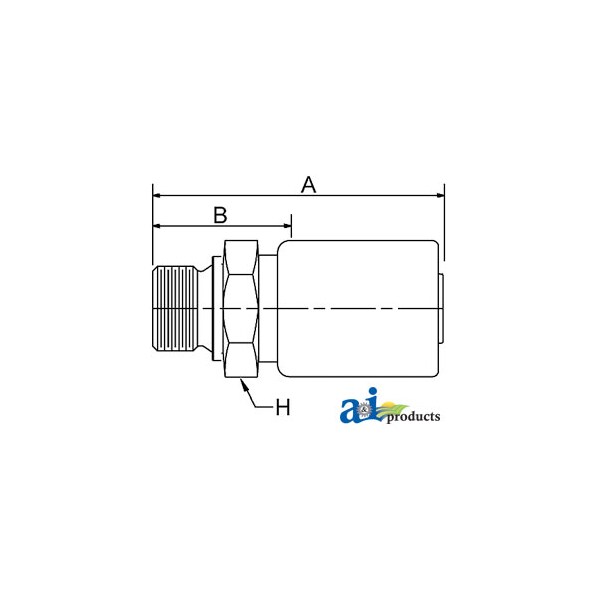 (HC-M-BSPP) Male BSP Parallel Pipe - Rigid - Straight 3" x1" x1"